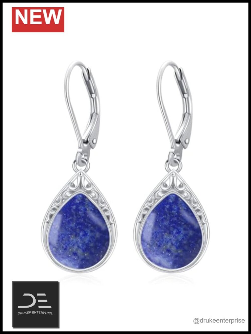 Teardrop Earrings for Women 925 Sterling Silver Celtic Filigree Drop Earrings